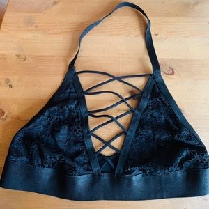 Lace-up Halter Bralette